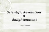 Scientific Revolution & Enlightenment 1650-1800. Origins of the Enlightenment  SCIENTIFIC  Newton’s system  empirical & practical  Scientific laws.