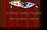 Licking County Players The Donations Festival The Donations Festival.