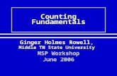 Counting Fundamentals Ginger Holmes Rowell, Middle TN State University MSP Workshop June 2006.
