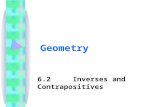 Geometry 6.2 Inverses and Contrapositives. There are two other types of conditionals called the inverse and the contrapositive. Recall:Conditional StatementIF.