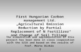 First Hungarian Carbon management Ltd. „Agricultural Emission Reduction by Partial Replacement of N Fertilizer and Change of Soil Tillage” The elaboration.