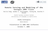 Remote Sensing and Modeling of the Georgia 2007 Fires Eun-Su Yang, Sundar A. Christopher, Yuling Wu, Arastoo P. Biazar Earth System Science Center University.