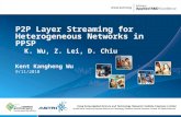 1 P2P Layer Streaming for Heterogeneous Networks in PPSP K. Wu, Z. Lei, D. Chiu Kent Kangheng Wu 9/11/2010.