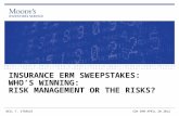 INSURANCE ERM SWEEPSTAKES: WHO’S WINNING: RISK MANAGEMENT OR THE RISKS? NEIL T. STRAUSSSOA ERM APRIL 20 2012.