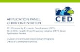 APPLICATION PANEL CHAIR ORIENTATION 2015Community Economic Development (CED) 2015 CED- Healthy Food Financing Initiative (HFFI) Grant Application Review.