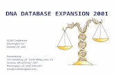 DNA DATABASE EXPANSION 2001 CODIS Conference Washington D.C. October 29, 2001 Presented by Tim Schellberg, JD - Smith Alling Lane, P.S. Tacoma, WA (253)