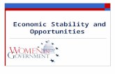 Economic Stability and Opportunities. Women In Government Women In Government Foundation, Inc. is a national, non-profit, non-partisan organization of.