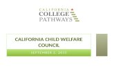 SEPTEMBER 2, 2015 CALIFORNIA CHILD WELFARE COUNCIL.