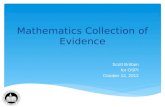 Mathematics Collection of Evidence Scott Brittain for OSPI October 12, 2012.