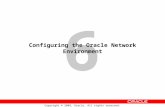 6 Copyright © 2009, Oracle. All rights reserved. Configuring the Oracle Network Environment.