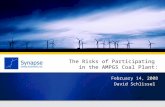 The Risks of Participating in the AMPGS Coal Plant: February 14, 2008 David Schlissel.