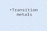 Transition metals. Defined….. The transition elements are those d-block elements that form stable ions in which the d-set is only partially filled.