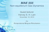 MAE 555 Non-equilibrium Gas Dynamics Guest lecturer Harvey S. H. Lam November 16, 2010 On Computational Singular Perturbation.