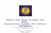 Copyright © Anastasia Pryanikova, 2012. All rights reserved. Rewire Your Brain to Speak Your Mind: Neuroscience Insights for Conflict Management By Anastasia.