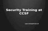 Security Training at CCSF Last revised 8-22-13. A.S. Degree.