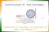 Classification of Heat Exchangers P M V Subbarao Professor Mechanical Engineering Department I I T Delhi Creation of Variety in Anatomy of Heat Exchanger!!!