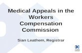 Medical Appeals in the Workers Compensation Commission Sian Leathem, Registrar.