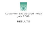 Customer Satisfaction Index July 2006 RESULTS. Introduction This report presents the results for the Customer Satisfaction Index survey undertaken in.