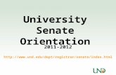 University Senate Orientation 2011-2012 .