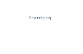 Searching. The process used to find the location of a target among a list of objects Searching an array finds the index of first element in an array containing.