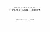 Montana University System Networking Report November 2009.