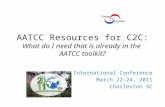 AATCC Resources for C2C: What do I need that is already in the AATCC toolkit? AATCC International Conference March 22-24, 2011 Charleston SC.