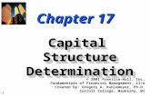 17-1 Chapter 17 Capital Structure Determination © 2001 Prentice-Hall, Inc. Fundamentals of Financial Management, 11/e Created by: Gregory A. Kuhlemeyer,
