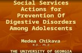 Medea Chikava M.D., Ph.D THE UNIVERSITY Of GEORGIA Social Services Actions for Prevention Of Digestive Disorders Among Adolescents Medea Chikava M.D.,