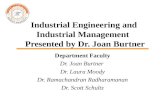 Industrial Engineering and Industrial Management Presented by Dr. Joan Burtner Department Faculty Dr. Joan Burtner Dr. Laura Moody Dr. Ramachandran Radharamanan.