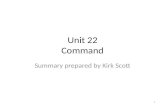 Unit 22 Command Summary prepared by Kirk Scott 1.
