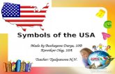 Symbols of the USA Made by Bezhayeva Darya, 10B Korotkov Oleg, 10A Teacher: Tyulpanova N.V.