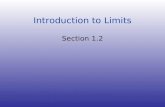 Introduction to Limits Section 1.2. What is a limit?