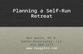 Planning a Self-Run Retreat Rex Gatto, Ph.D. Gatto Associates, LLC 412-344-2277 .