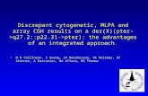 Discrepant cytogenetic, MLPA and array CGH results on a der(X)(pter->q27.2::p22.31->pter): the advantages of an integrated approach. M N Collinson, S Huang,