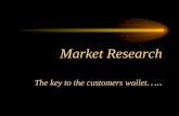 Market Research The key to the customers wallet …..
