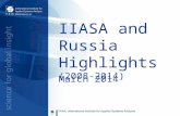 IIASA and Russia Highlights (2008-2014) March 2014.