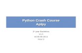 Python Crash Course Aplpy 3 rd year Bachelors V1.0 dd 06-09-2013 Hour 3
