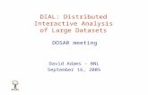 ATLAS DIAL: Distributed Interactive Analysis of Large Datasets David Adams – BNL September 16, 2005 DOSAR meeting.