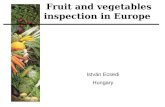 Fruit and vegetables inspection in Europe István Ecsedi Hungary.