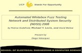 Automated Whitebox Fuzz Testing Network and Distributed System Security (NDSS) 2008 by Patrice Godefroid, Michael Y. Levin, and David Molnar Present.