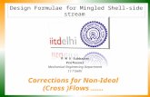 Design Formulae for Mingled Shell-side stream P M V Subbarao Professor Mechanical Engineering Department I I T Delhi Corrections for Non-Ideal (Cross.