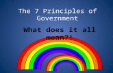 The 7 Principles of Government What does it all mean?!
