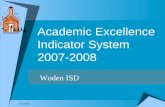 10/19/2015 Academic Excellence Indicator System 2007-2008 Woden ISD.