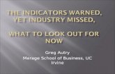 Greg Autry Merage School of Business, UC Irvine. ECRI Weekly Index ________ ________ Yield Spread Yield Invert s Source: Greg Autry & Peter Navarro Financial.