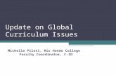 Update on Global Curriculum Issues Michelle Pilati, Rio Hondo College Faculty Coordinator, C-ID.