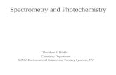 Spectrometry and Photochemistry Theodore S. Dibble Chemistry Department SUNY-Environmental Science and Forestry Syracuse, NY.
