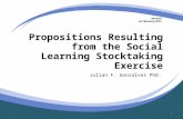 Julian F. Gonsalves PhD. 1 Propositions Resulting from the Social Learning Stocktaking Exercise Revised 25 February 2013.