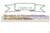 1 Chapter 14 Taxation of Personal Income in the United States.
