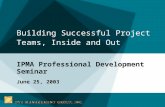 Building Successful Project Teams, Inside and Out IPMA Professional Development Seminar June 25, 2003.