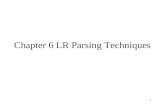 1 Chapter 6 LR Parsing Techniques. 2 Shift-Reduce Parsers Reviewing some technologies: –Phrase –Simple phrase –Handle of a sentential form S AbC  bCaC.